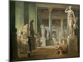La Salle Des Saisons Au Louvre-Hubert Robert-Mounted Giclee Print