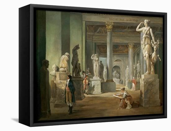 La Salle Des Saisons Au Louvre-Hubert Robert-Framed Stretched Canvas