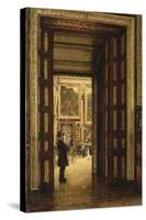 La Salle des Sept-Cheminées au Louvre, vue depuis la salle des Bijoux-Louis Beroud-Stretched Canvas