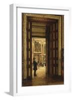 La Salle des Sept-Cheminées au Louvre, vue depuis la salle des Bijoux-Louis Beroud-Framed Giclee Print