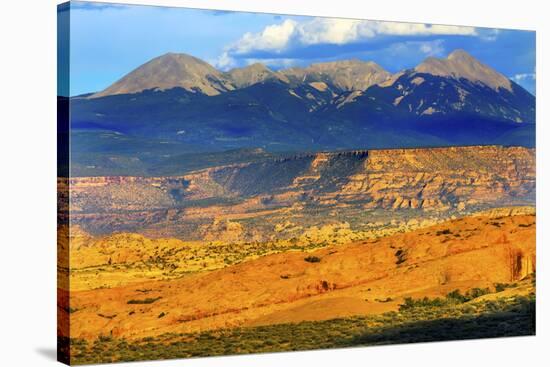 La Salle Mountains Rock Canyon Arches National Park Moab Utah-BILLPERRY-Stretched Canvas