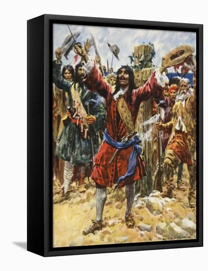 La Salle Taking Possession of Louisiana-Arthur C. Michael-Framed Stretched Canvas