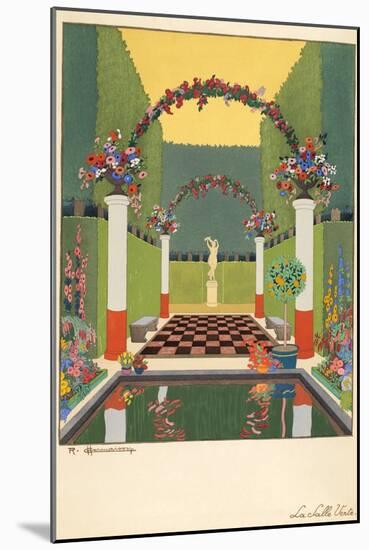 La Salle Verte, Pub. Paris 1919-Georges Barbier-Mounted Giclee Print