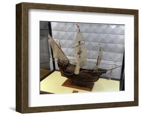 La Santa Mari?A. Ship Used by Columbus in This First Voyage, Model: 1:50-null-Framed Giclee Print