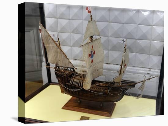 La Santa Mari?A. Ship Used by Columbus in This First Voyage, Model: 1:50-null-Stretched Canvas