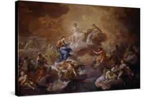 La Santísima Trinidad, la Virgen y santos, 1755-1756-Corrado Giaquinto-Stretched Canvas
