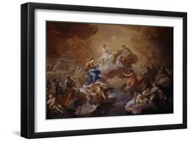 La Santísima Trinidad, la Virgen y santos, 1755-1756-Corrado Giaquinto-Framed Giclee Print