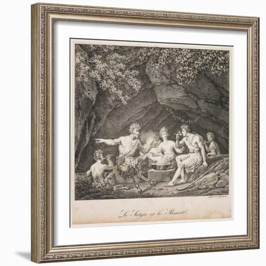 La Satyre Et Le Passant, 1819-Hippolyte Lecomte-Framed Giclee Print