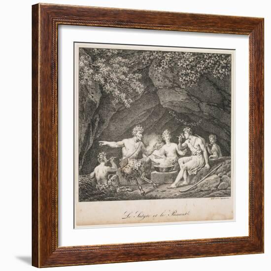 La Satyre Et Le Passant, 1819-Hippolyte Lecomte-Framed Giclee Print