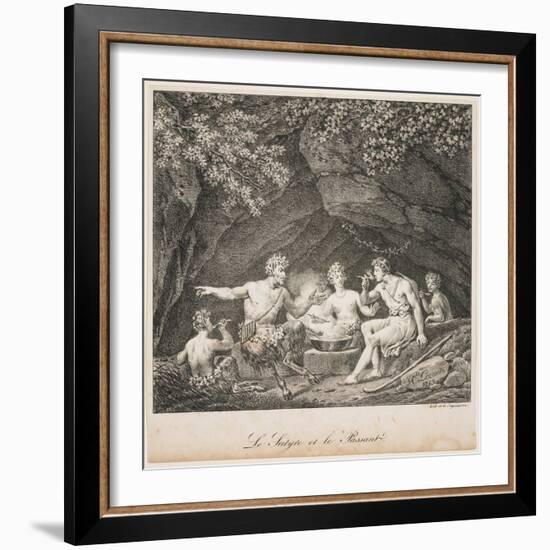 La Satyre Et Le Passant, 1819-Hippolyte Lecomte-Framed Giclee Print