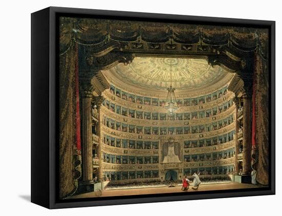 La Scala, Milan, During a Performance-null-Framed Stretched Canvas