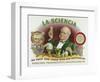 La Sciencia Brand Cigar Box Label-Lantern Press-Framed Art Print