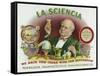 La Sciencia Brand Cigar Box Label-Lantern Press-Framed Stretched Canvas