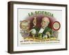 La Sciencia Brand Cigar Box Label-Lantern Press-Framed Art Print