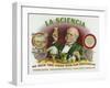 La Sciencia Brand Cigar Box Label-Lantern Press-Framed Art Print