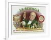 La Sciencia Brand Cigar Box Label-Lantern Press-Framed Art Print