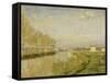 La Seine à Argenteuil-Claude Monet-Framed Stretched Canvas