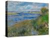 La Seine a Champrosay-banks of the Seine river at Champrosay, 1876 Canvas, 55 x 66 cm R. F.2737.-Pierre-Auguste Renoir-Stretched Canvas