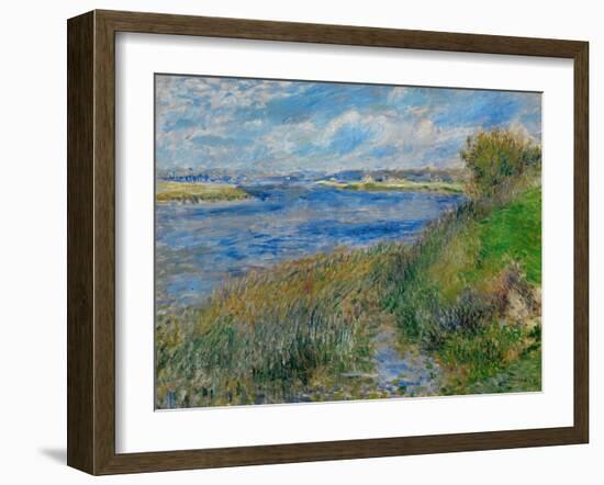 La Seine a Champrosay-banks of the Seine river at Champrosay, 1876 Canvas, 55 x 66 cm R. F.2737.-Pierre-Auguste Renoir-Framed Giclee Print