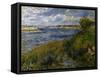 La Seine à Champrosay-Pierre-Auguste Renoir-Framed Stretched Canvas