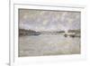 La Seine a Paris et le Pont de Grenelle, 1870-Alfred Sisley-Framed Giclee Print