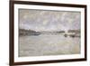 La Seine a Paris et le Pont de Grenelle, 1870-Alfred Sisley-Framed Giclee Print