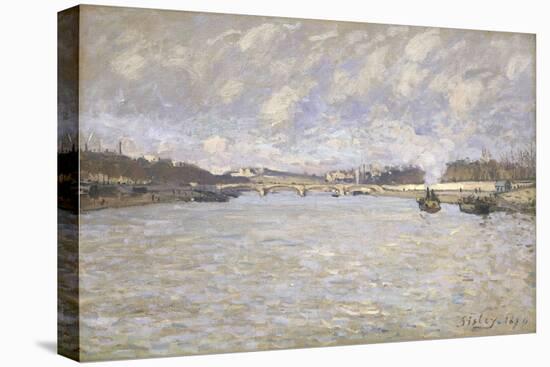 La Seine a Paris et le Pont de Grenelle, 1870-Alfred Sisley-Stretched Canvas