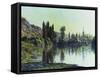 La Seine a Vetheuil, 1881-Claude Monet-Framed Stretched Canvas