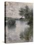 La Seine à Vétheuil-Claude Monet-Stretched Canvas
