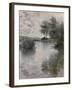 La Seine à Vétheuil-Claude Monet-Framed Giclee Print