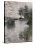 La Seine à Vétheuil-Claude Monet-Stretched Canvas