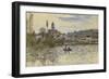 La Seine à Vétheuil-Claude Monet-Framed Giclee Print