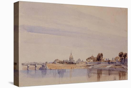 La Seine au pont de Grenelle, Paris (XVème-XVIème arr.), avant 1837-Richardson-Stretched Canvas