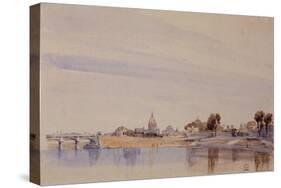 La Seine au pont de Grenelle, Paris (XVème-XVIème arr.), avant 1837-Richardson-Stretched Canvas