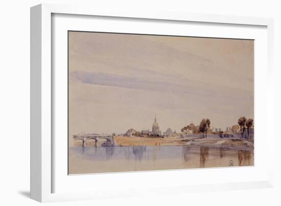 La Seine au pont de Grenelle, Paris (XVème-XVIème arr.), avant 1837-Richardson-Framed Giclee Print