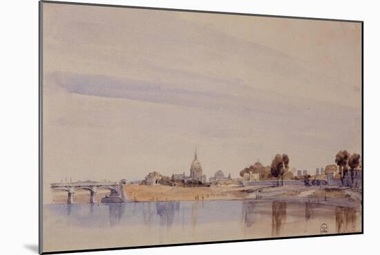 La Seine au pont de Grenelle, Paris (XVème-XVIème arr.), avant 1837-Richardson-Mounted Giclee Print