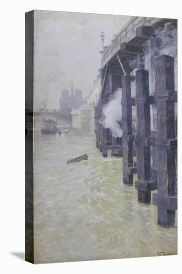 La Seine En Decembre, circa 1892-Fritz Thaulow-Stretched Canvas