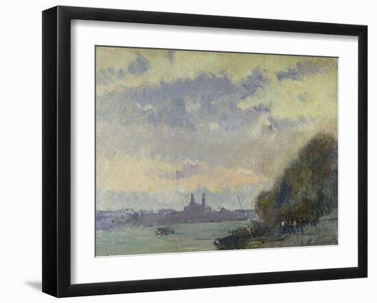 La Seine et l'ancien Trocadéro-Albert-Marie Lebourg-Framed Giclee Print