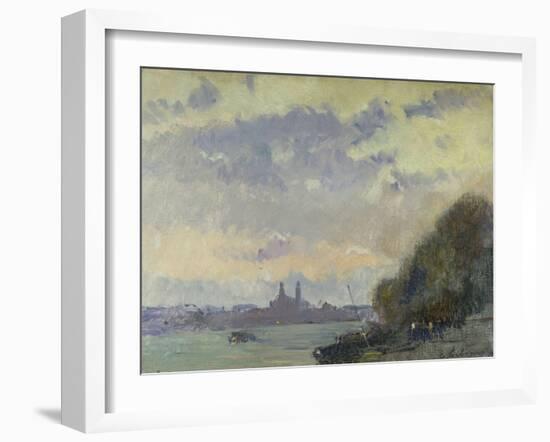 La Seine et l'ancien Trocadéro-Albert-Marie Lebourg-Framed Giclee Print