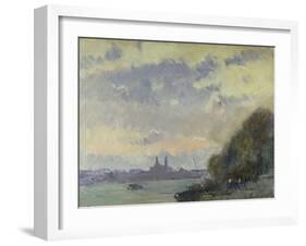 La Seine et l'ancien Trocadéro-Albert-Marie Lebourg-Framed Giclee Print