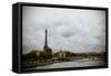 La Seine & La Tour Eiffel-Erin Berzel-Framed Stretched Canvas