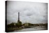 La Seine & La Tour Eiffel-Erin Berzel-Stretched Canvas