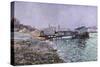 La Seine, Quai St., Painted Circa 1886-Mary Cassatt-Stretched Canvas