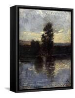 La Seine-Félix Ziem-Framed Stretched Canvas