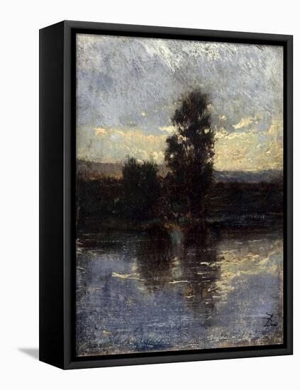 La Seine-Félix Ziem-Framed Stretched Canvas