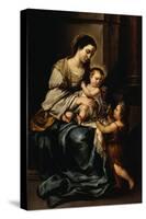 La Serrana Or, Madonna and Child with the Infant St. John-Bartolome Esteban Murillo-Stretched Canvas