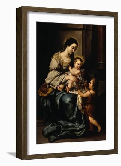 La Serrana Or, Madonna and Child with the Infant St. John-Bartolome Esteban Murillo-Framed Giclee Print
