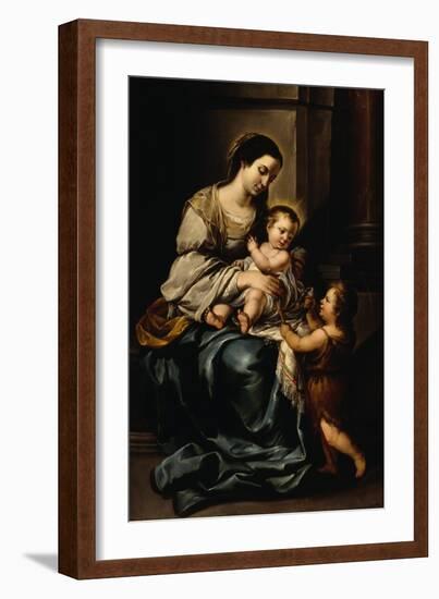 La Serrana Or, Madonna and Child with the Infant St. John-Bartolome Esteban Murillo-Framed Giclee Print