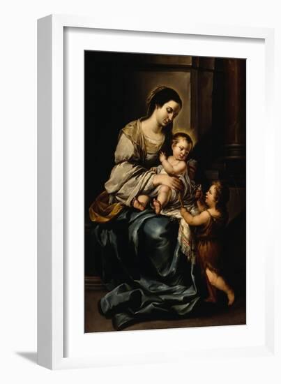 La Serrana Or, Madonna and Child with the Infant St. John-Bartolome Esteban Murillo-Framed Giclee Print