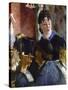 La serveuse de bocks-Edouard Manet-Stretched Canvas